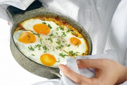 Запеченные яйца с восточным акцентом