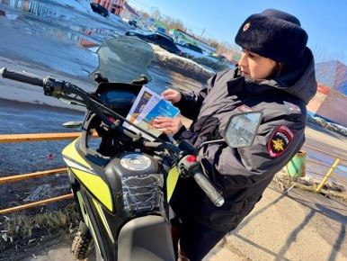Сотрудники ГосавтоинспекцииЛунинского района распространили профилактические памятки в точках продаж мототехники