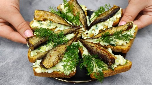 Праздничные бутерброды со шпротами: быстро, вкусно и по бюджету