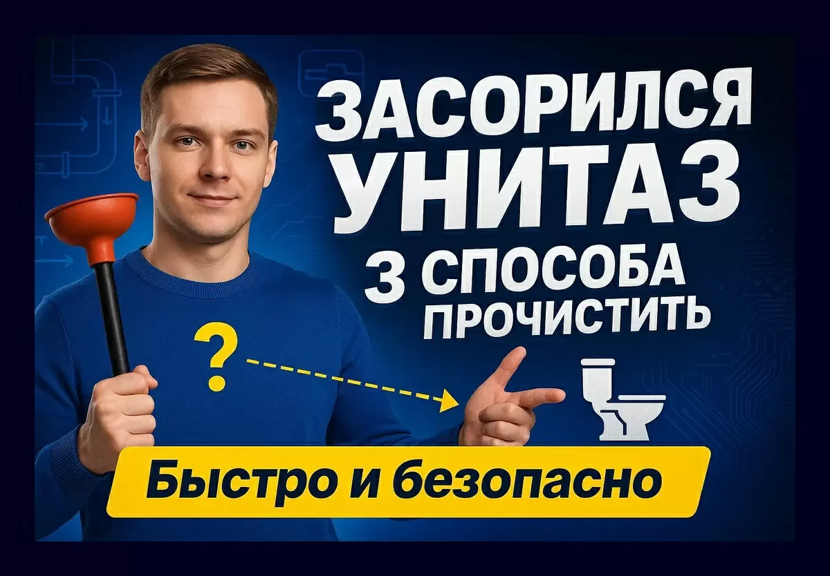 Как эффективно справиться с засором унитаза: три простых метода
