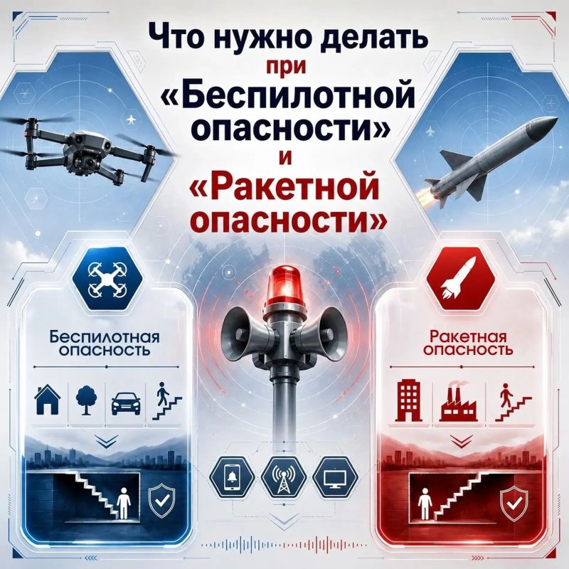 Как действовать при объявлении режимов «Беспилотная опасность» и «Ракетная опасность»? Как действовать при объявлении режимов «Беспилотная опасность» и «Ракетная опасность»?