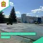 В селе Лопатино ведётся благоустройство общественной территории перед бассейном «Акватория» (улица Пионерская, 18 «Д»)