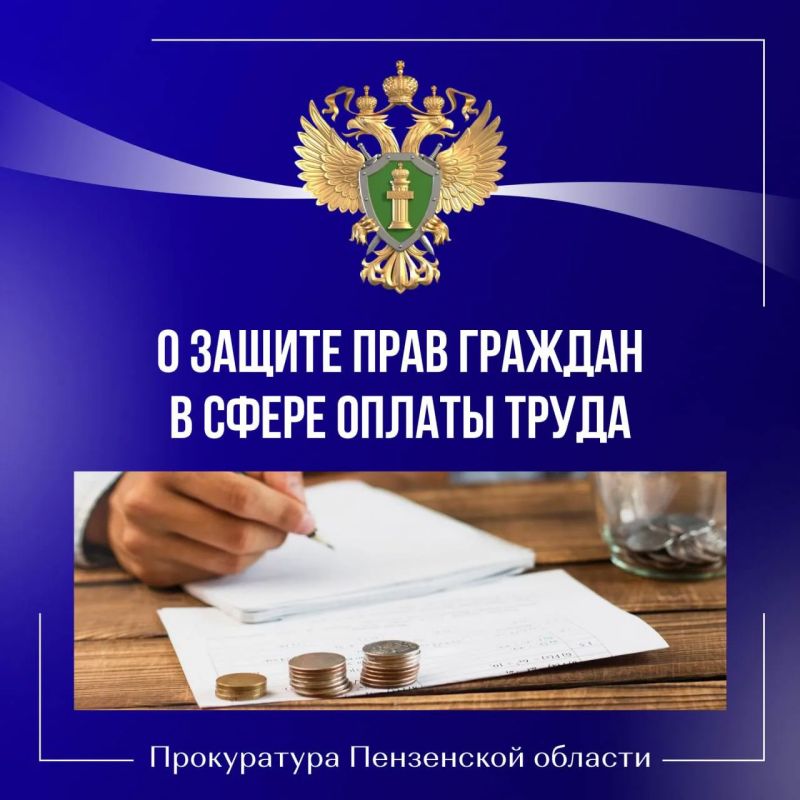 В Пензенской области по итогам 1 полугодия 2026 года по инициативе органов прокуратуры в 20 организациях погашена задолженность по заработной плате на сумму более 20 млн рублей, защищены права 539 работников