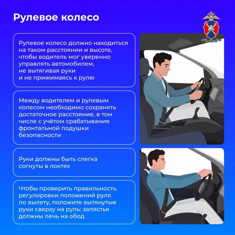 Правильная посадка за рулём напрямую влияет на безопасность поездки Правильная посадка за рулём напрямую влияет на безопасность поездки