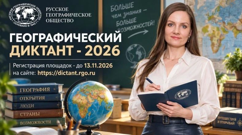 В Пензенской области продолжается регистрация площадок для проведения 12-й Международной просветительской акции «Географический диктант», которая пройдёт по всей стране 22 ноября 2026 года